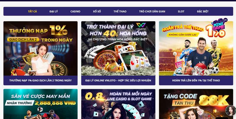 Một số khuyến mãi hấp dẫn tại VNLOTO