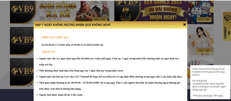 Nạp tiền 7 ngày nhận về ưu đãi không giới hạn ăn đậm