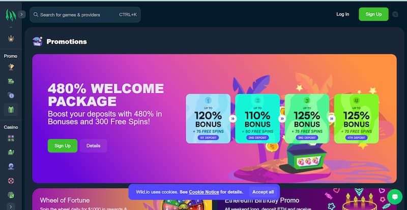 Khuyến mãi có tại nhà cái Wild.io