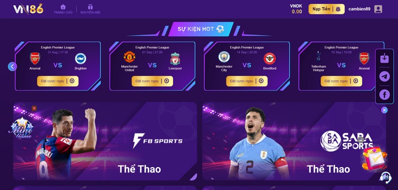 Thể thao tại VN86